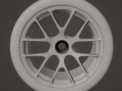 MICHELIN Racing Wheel HighPoly LowPoly 3D model