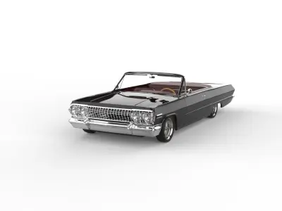 Chevrolet Impala 1963 2 door open top 3D print model