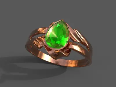 High-Quality 3D Ring Model Low-poly 3D model 31