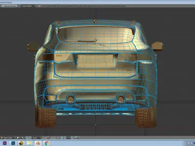 Jaguar F-PACE car model Low-poly 3D model