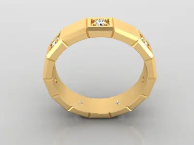 Ring M23 The luxury female ring with gems wedding 3D print model