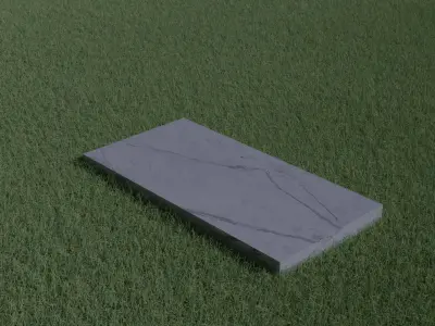 Realistic Grass gravestone in Free 3D model