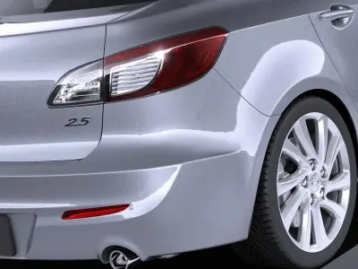 Mazda 3 Sedan 2013 VRAY 3D model