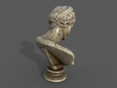 Bust of Artemis  Low-poly 3D model