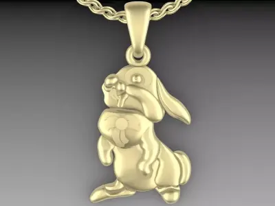 hare pendant 01 3D print model