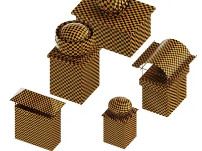 Chimney Ventilations Low-poly 3D model