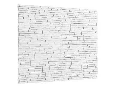 Wood Fragments Wall Panel 3D model