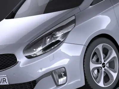 Kia Carens 2016 VRAY 3D model
