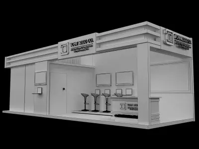 Booth Exhibition Stand a563b 3D model