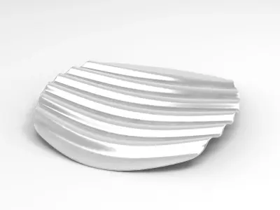Wavy Tray Low-poly 3D model