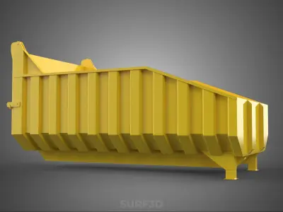 BED DUMP BODY BOX CONTAINER BIN CARGO TRUCK VEHICLE PICK UP CAR 3D model