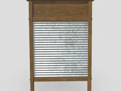 Washboard Low-poly 3D model