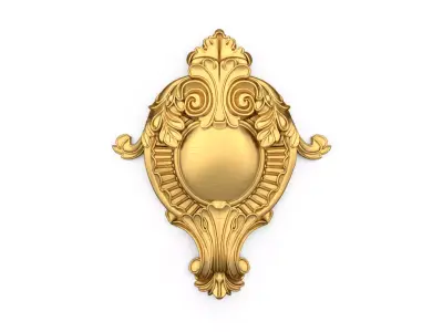 Cartouche classic decorative ornament cnc 3d printing stl 07  3D print model