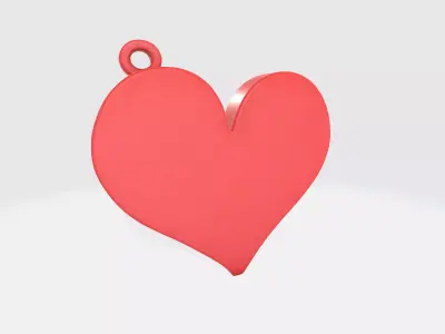 Heart with Heartbeat Line ValentineS Day Romantic Home  3D print model