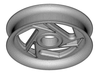 Tricycle Wheel Rim 3D print model