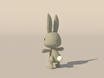 Character B095 Rabbit Cute Low-poly 3D model