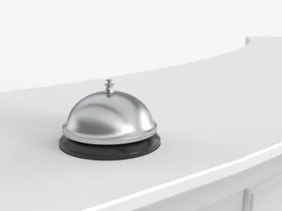 Luxury Reception Counter Desk 5 3D model