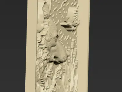 Wolf Head A75 3D print model