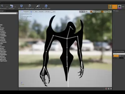 Darkness elemental low-poly game engine ready 3D model Low-poly 3D model