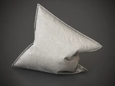 Pillow Set bean bag Low-poly 3D model