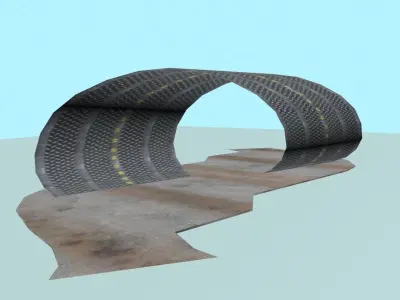 Low Poly Road Ramps And Elements 3D Model 2025 Low-poly 3D model