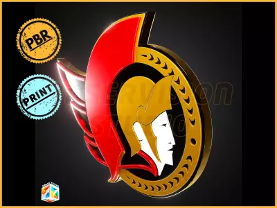 Ottawa Senators logo - Cinematic - 3D print 3D model