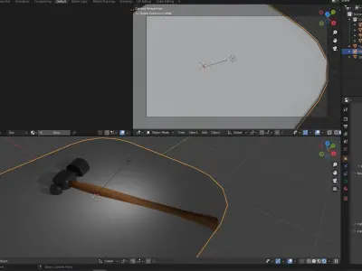 3D hammer blender file Low-poly 3D model