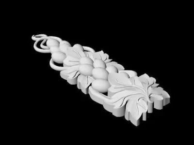 Central decor ornament for furniture 3D model 417