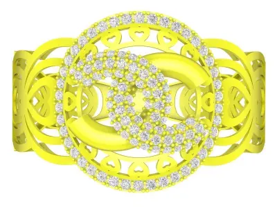 6445 luxury diamond bangle 3D print model