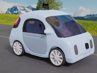 Autonomous Driverless Car 3D model