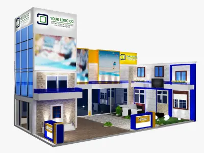  Booth Exhibition Stand a488 3D model