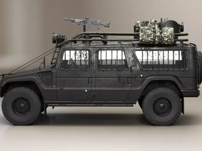 Apocalypse SUV 3D Model Armored Off-Road Vehicle 3D model