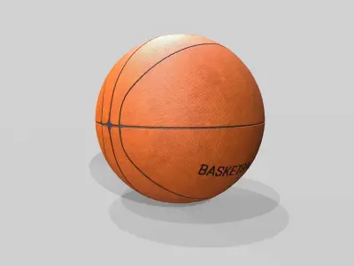 Basketball Ball Low-poly 3D model 8