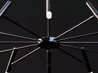 Modern Modular Chandelier Low-poly 3D model