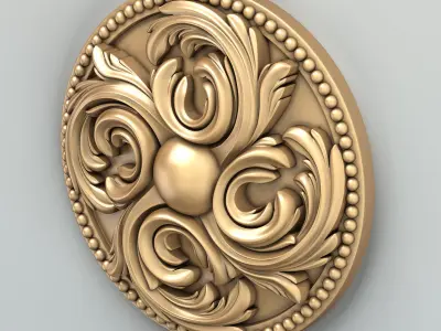 Round rosette 019 3D model