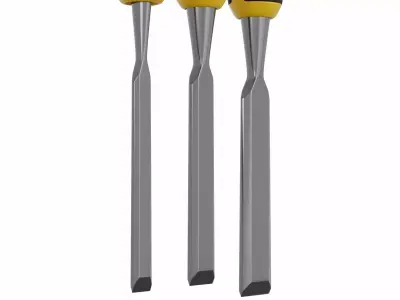wood chisel-1 3D model