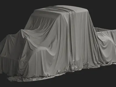 Vintage Car Cover 04 3D model