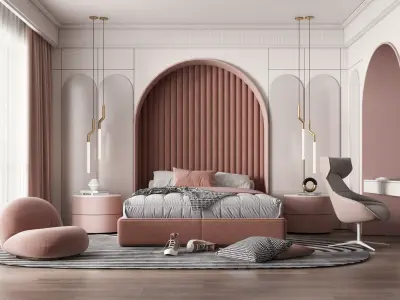 kids bedroom 3D model get
