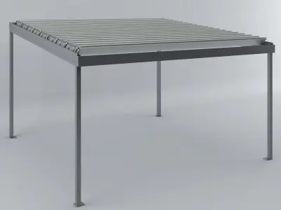 Aluminum Pergola Buffle System 3D model