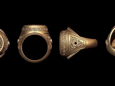 STONE RING 3D print model