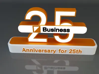  25 years anniversary 3d model a661a 3D model