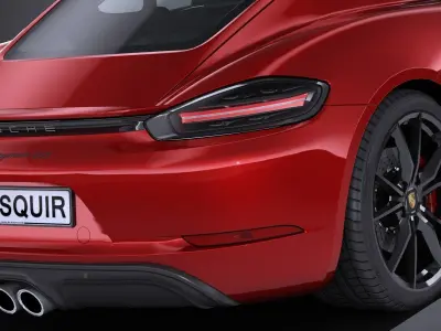 LowPoly Porsche Cayman GTS 2018 3D model