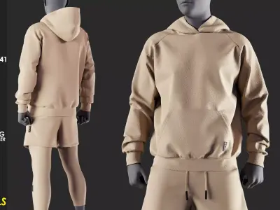 Mens Outfit 41 - Marvelous Designer 3D model