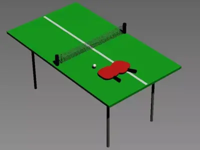 pin pon table Free 3D model