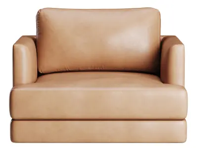 Haven Leather Chair and a Half 3D model