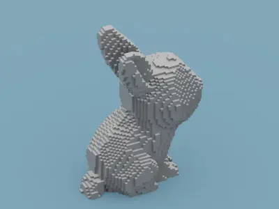 Voxel Rabbit Low-poly 3D model purchase