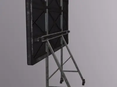 Billboard Sign Low-poly 3D model