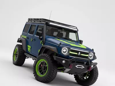 Aggressive Off Road SUV Low-poly 3D model