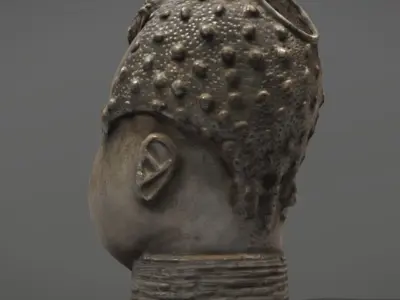 Benin Bronze Head Low-poly 3D model