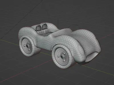 Cartoon Car Low-poly 3D model